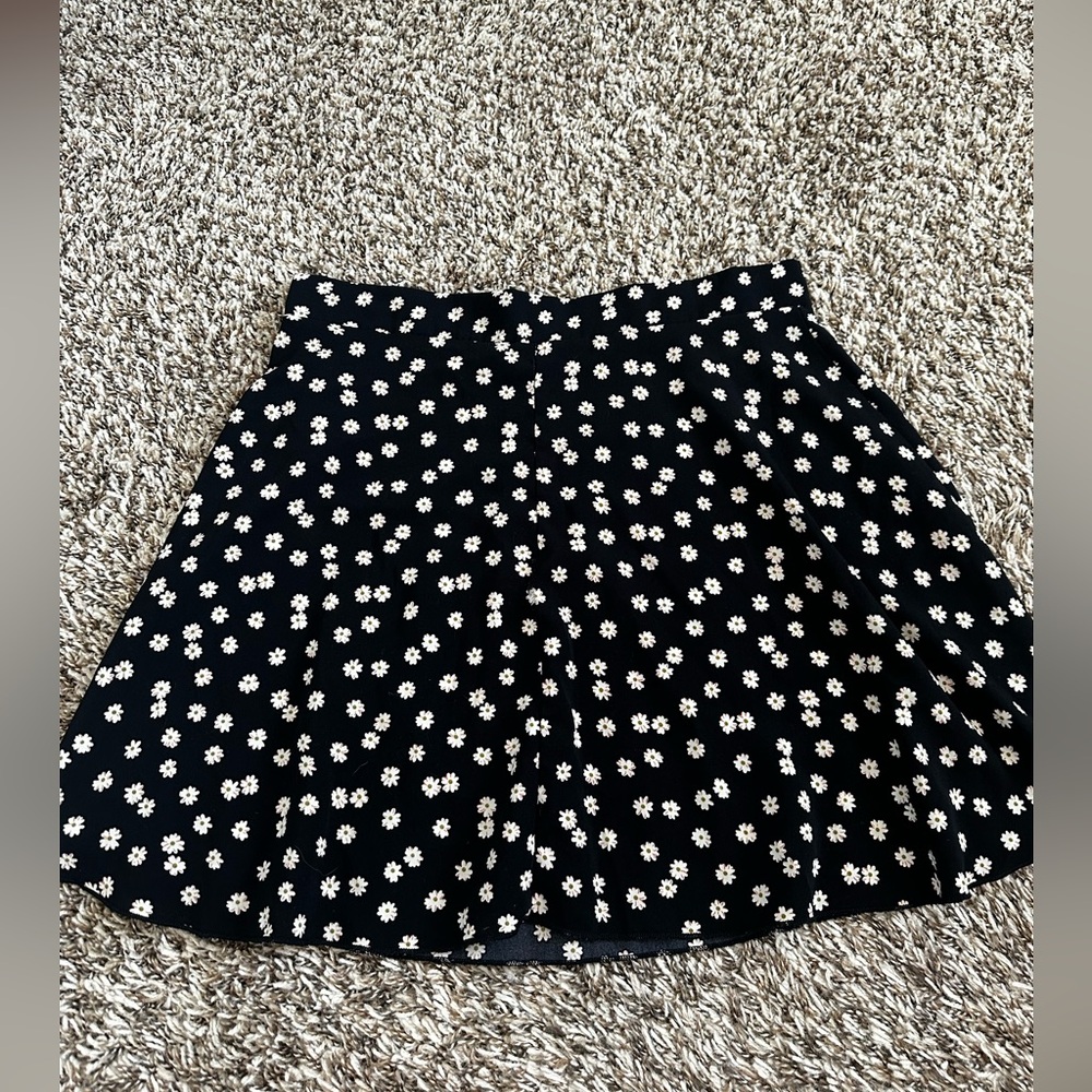 Papaya Black Floral Skirt